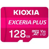 KIOXIA EXCERIA PLUS R100/W65 microSDXC 128GB Kit, UHS-I U3, A1, Class 10 (LMPL1M128GG2)