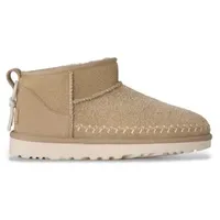 UGG für Damen. 1171538 Klassische Ultra Mini Lederstiefeletten Biarritz hellbraun (41), Wohnung, Keine, Lässig