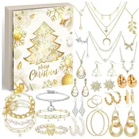 LuxusKollektion Schmuck-Adventskalender Adventskalender Schmuck 2025 24 Überraschungen Armband Halskette