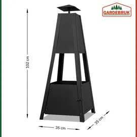 Gardebruk Feuerschale Feuerstelle Ø 102 cm Schwarz