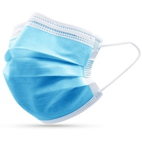 100X Einweg CE Zertifiziert Mundschutz Masken Blau Gesichtsmasken 3-Lagig Mund-Nasen-Bedeckung
