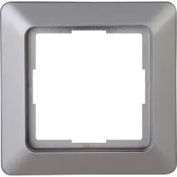 Kopp 305620068 MILANO - Abdeckrahmen 1-fach, Farbe: stahl