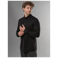 Trigema Poloshirt Business-Hemd aus DELUXE-Single-Jersey«, Gr. M, schwarz , 51361254-M
