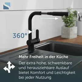 Schütte LONDON Spültischarmatur Niederdruck Schwarz