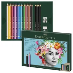 Faber-Castell Künstlerfarbstifte »Polychromos & Pitt Graphite Matt« 23 Stifte