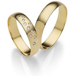 Firetti Trauring Schmuck Geschenk Gold 375 Hochzeit Ehering „LIEBE“, Made in Germany – mit o. ohne Brillanten/Diamanten gelb|goldfarben 57