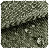 NOVELY® Oxford 350D Outdoor-Stoff im Leinen-Look - Mélange Polsterstoff - Wasserabweisende Meterware 1lfm (26 Oliv Pastell)
