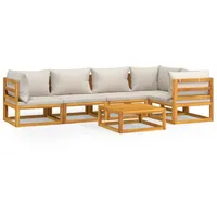 vidaXL Garten-Lounge-Set 6-tlg. braun