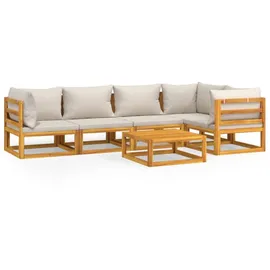 vidaXL Garten-Lounge-Set 6-tlg. braun