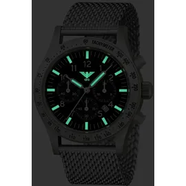 KHS Platoon Solar Chronograph Stahl Meshband