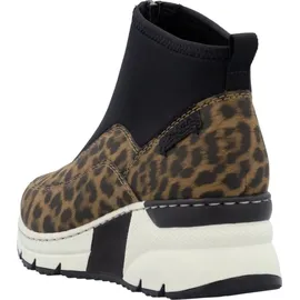 Rieker N6352-90 Schlupfstiefel Textil & Synthetik Damen in braun-Kombi - Gr. 40
