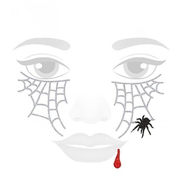 Face-Art-Tattoo "Spinnennetz"