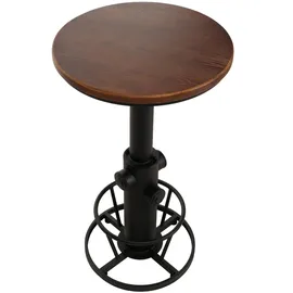 Mendler Bartisch HWC-N20 höhenverstellbar drehbar Ø 61 cm Braun