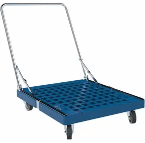 HMH Rollplatte ME Cr 3 724 x 815 mm blau ø 100mm TPE mit klappbarem Schiebebügel