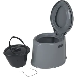 Bo-Camp Campingtoilette Kompost Eimer Toilette 7 L Grau