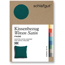 schlafgut Kissenbezug Woven Fade 40 x 40 cm Petrol