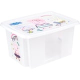 keeeper Aufbewahrungsbox karolina Peppa Wutz mit Deckel, Dreh- und stapelbar, Für Kinder, 15 l, Natural Transparent