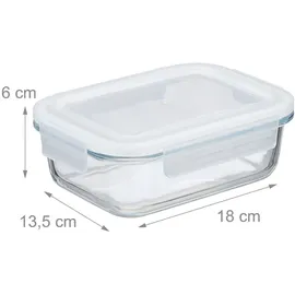 Relaxdays Glasbehälter 640 ml 4 St.