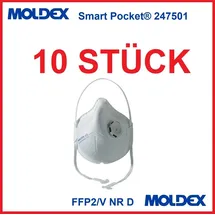 MOLDEX Atemschutzmaske Smart Pocket®247501 FFP2/V NR D m.Ausatemventil,faltbar 10St./KT