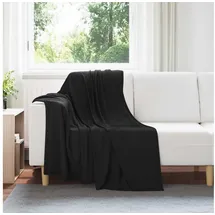 vidaXL Bettüberwurf 170 x 130 cm Schwarz