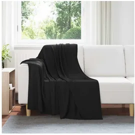 vidaXL Bettüberwurf 170 x 130 cm Schwarz