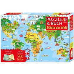 Usborne Publishing Puzzle & Buch: Städte der Welt (300 Teile)