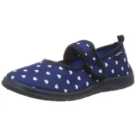 Playshoes Hausschuhe Herzchen Blau 22
