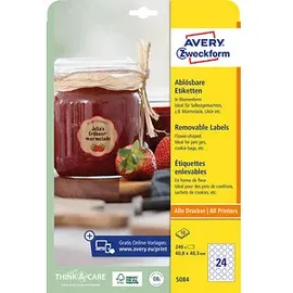 Avery Zweckform Etiketten 5084 weiß 40,8 x 40,3 mm