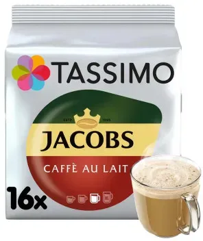 Kaffeekapseln Tassimo Café Au Lait (kompatibel mit Bosch Tassimo Kapsel-Maschinen), 16 Stk.