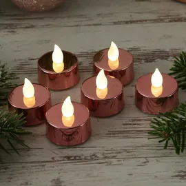 MARELIDA LED Teelichter 3,8 cm rosa 6 St.