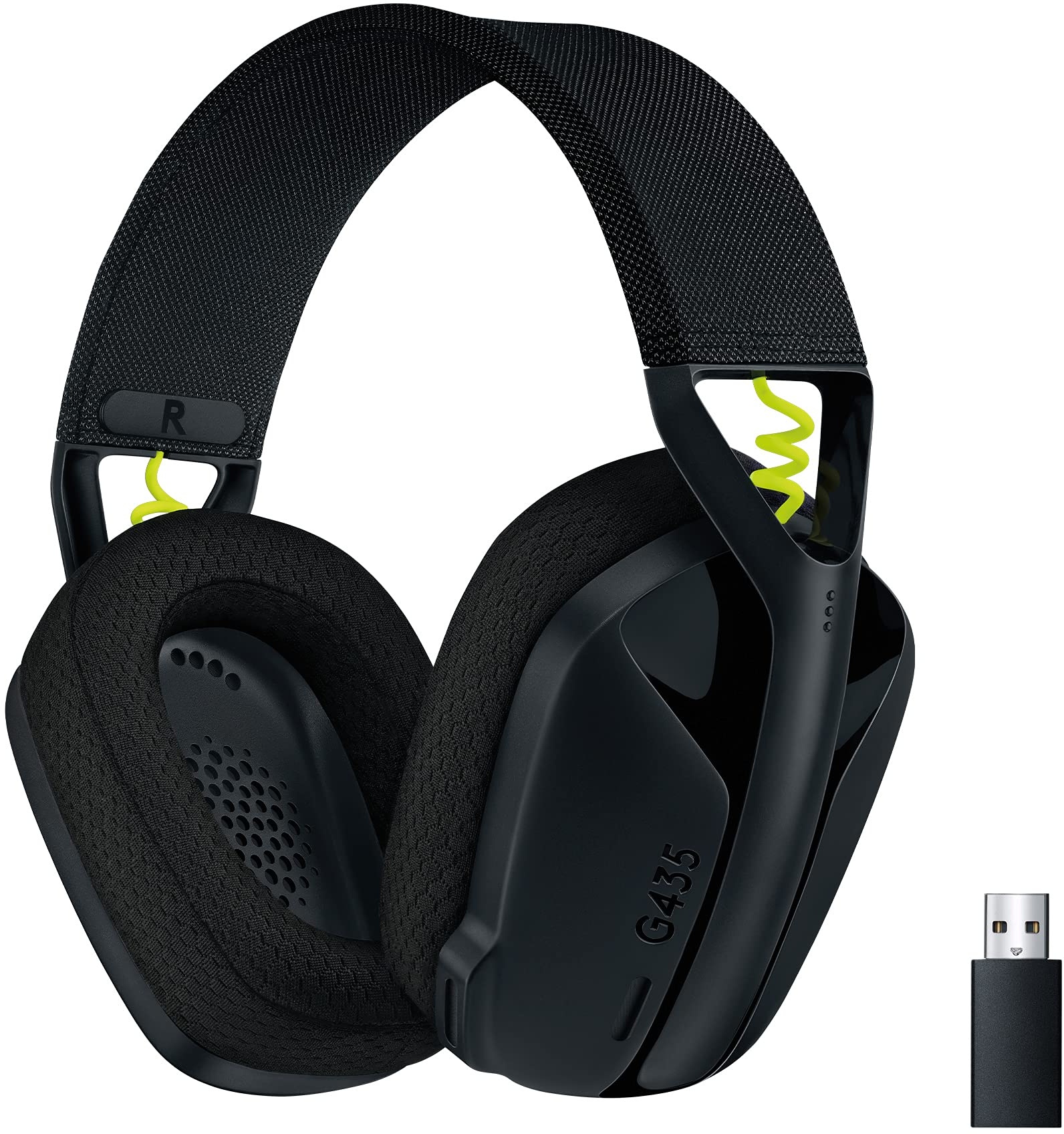 Logitech G435 LIGHTSPEED Kabelloses Bluetooth-Gaming-Headset, Leichte Over-Ear-Kopfhörer, Integrierte Mikrofone, 18h Akku, Kompatibel mit Dolby Atmos, PC, PS4, PS5, Handy, Nintendo Switch - Schwarz