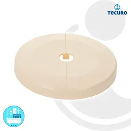 tecuro Scharnierrosette Ø 12 mm x Ø 85 mm x 8 mm - Kunststoff ABS weiß - tecuro