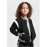 URBAN CLASSICS Inset College Bomberjacke Black / White 110-116 cm