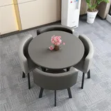 OCAZI esstisch,Rundes Esstisch-Set,Küchen-Esstisch-Set,Schlichter Kleiner runder Tisch,Runder Konferenztisch,rundes modernes Esstisch-Set,Tisch- und Stuhl-Set - #4-90 * 75cm/35.4 * 29.5in(WxH)