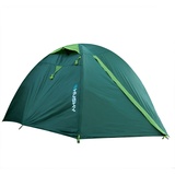 CUBES 2 Personen Zelt Kuppelzelt grün Campingzelt Trekkingzelt, Durawrap-Stäbe, Moskitonetz, mit Heringen, inkl. Reparaturset, LxBxH 145x290x120 cm
