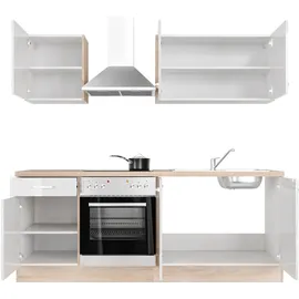Flex-Well Küchenzeile FLEX-WELL 210 cm weiß