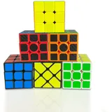 6 x Speedcubes 3x3, Zauberwürfel-Set 3x3x3, Puzzle-Würfel, schneller Dreh, für alle Altersgruppen, Erwachsene und Kinder [6er Pack]