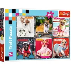 Puzzle glückliche Hunde, 200 Teile