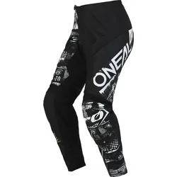 ONeal Element Attack S23, Textilhose Jugend - Schwarz/Weiß - 18