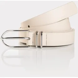 Ledergürtel TOM TAILOR, Damen, Gr. 80, gelb (vanille), Rindsleder, unifarben, casual,klassisch, Gürtel, mit 2,5 cm Breite perfekt für sowohl Casual- als auch Business-Looks