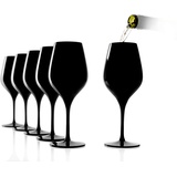Stölzle Lausitz Exquisit 350 ml 6er Set I Blind Tasting Glass I Special Glasses I für Weinverkostungen Rotweine & Weißweine I spülmaschinenfest (Schwarz)