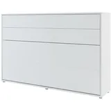 MIRJAN24 Schrankbett Bed-Concept BC-05 Horizontal 120x200 (Leistenlattenrost aus Holz) Beleuchtung als Option, 211x46-148x138 cm weiß