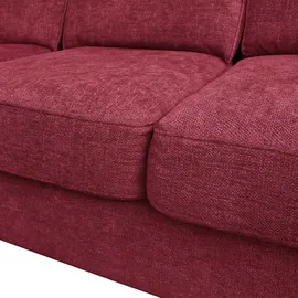 Mendler Eckcouch Stoff 3-Sitzer Rot