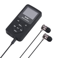 Bewinner Tragbares DAB/DAB+ Radio, Bluetooth MP3 Player mit Kopfhörer, Unterstützung für TF Karte, Taschen Digitalradio Empfänger für Wandern, Sport, Outdoor