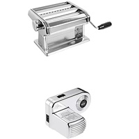 Pasta-Vorbereitungsset, Marcato Ampia 180 Nudelmaschine + Motor + Trockner + Zubehör für Fettuccine und Tagliolini, Küchenzubehör, Qualitätsmaterialien, Made in Italy