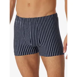 SCHIESSER Retro Short / Pant gestreift blau / schwarz S 6er Pack
