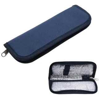 Insulin Kühltasche, Insulin Pen Tasche, Mini Organizer für Diabetiker, Tragbare Isolierte Tasche für Medizinische für 2 Pens, Epipen, Spritzen, Diabetikerzubehör, Reisen Diabetikertasche (Dunkelblau)