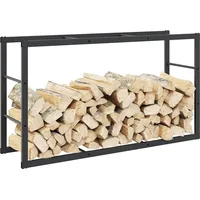 VidaXL Brennholzregal Schwarz 110x30x61 cm Stahl