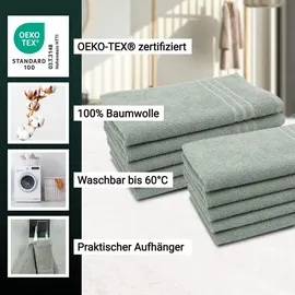 ZOLLNER Gästetuchset 30 x 50 cm grau 10 St.