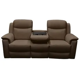 vente-unique Relaxsofa Leder 3-Sitzer - Braun - EVASION